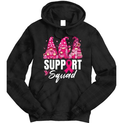 Breast Cancer Awareness Shirts For Gnomes Support Squad Tie Dye Hoodie