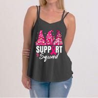 Breast Cancer Awareness Shirts For Gnomes Support Squad Women's Strappy Tank