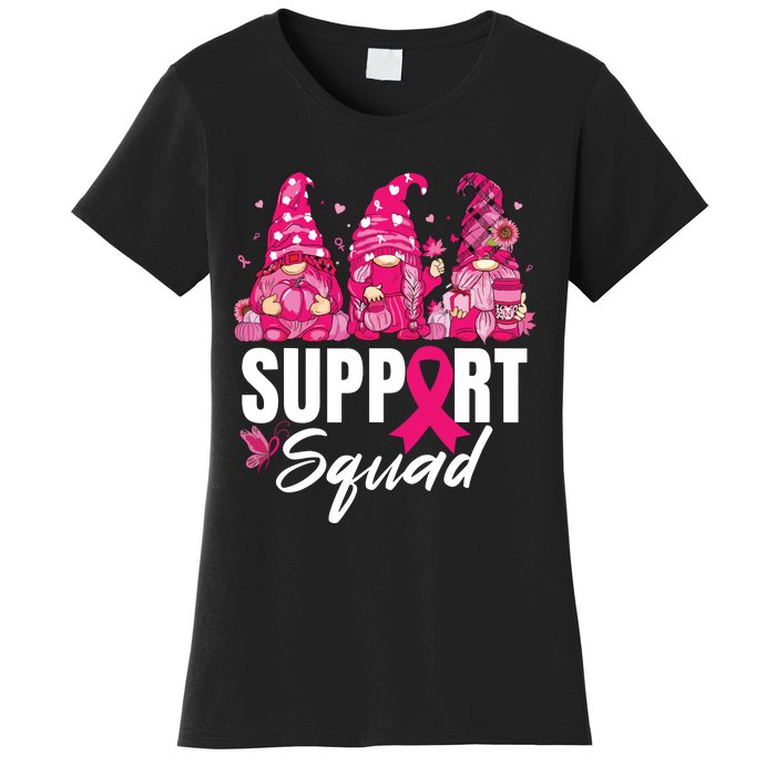 Breast Cancer Awareness Shirts For Gnomes Support Squad Women's T-Shirt