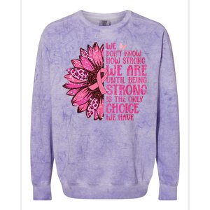 Breast Cancer Awareness Survivor In October We Wear Pink Colorblast Crewneck Sweatshirt