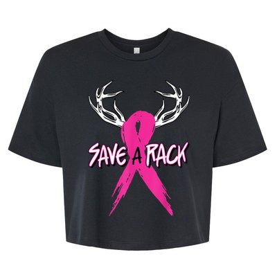 Breast Cancer Awareness Outfit Save A Rack Bella+Canvas Jersey Crop Tee