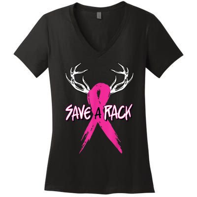 Breast Cancer Awareness Outfit Save A Rack Women's V-Neck T-Shirt