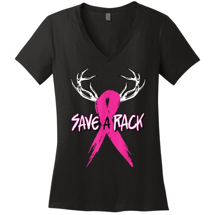 Breast Cancer Awareness Outfit Save A Rack Women's V-Neck T-Shirt