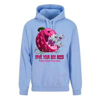 Breast Cancer Awareness Boos Pumpkin Save Your Boo Bees Gift Unisex Surf Hoodie