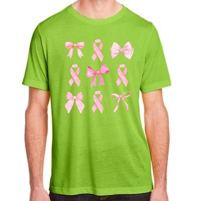 Breast Cancer Awareness Bow Ribbon Adult ChromaSoft Performance T-Shirt