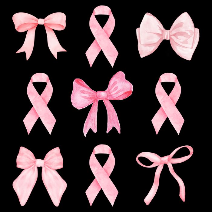 Breast Cancer Awareness Bow Ribbon Zip Tote Bag