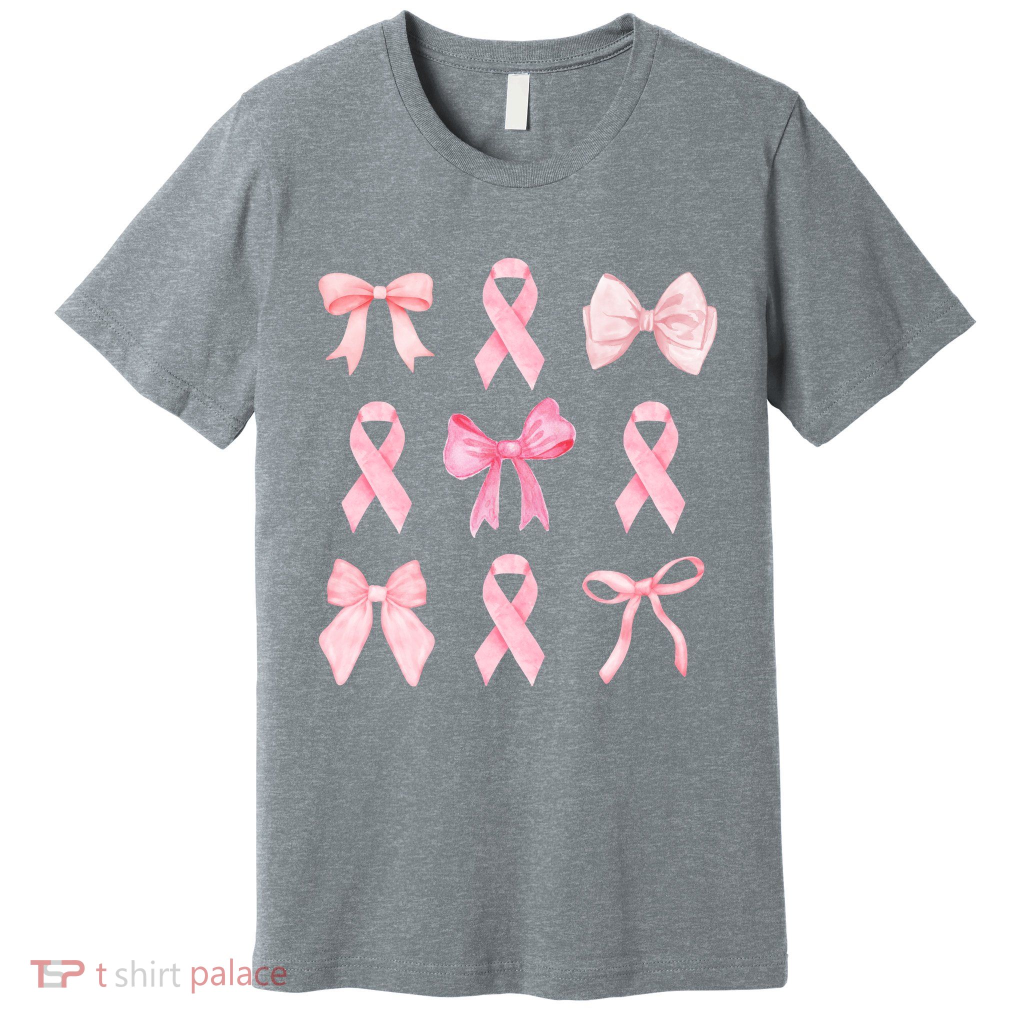 Breast Cancer Awareness Bow Ribbon Premium T-Shirt