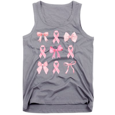 Breast Cancer Awareness Bow Ribbon Tank Top