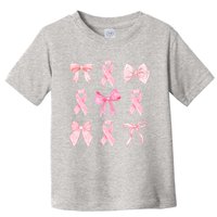 Breast Cancer Awareness Bow Ribbon Toddler T-Shirt