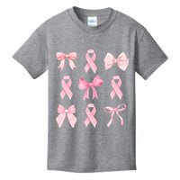 Breast Cancer Awareness Bow Ribbon Kids T-Shirt