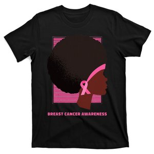 Breast Cancer Awareness Black Pink Support Squad T-Shirt