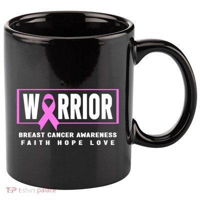 Breast Cancer Awareness Gift Breast Cancer Warrior Gift 11oz C Handle Ceramic Mug