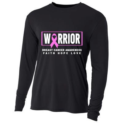 Breast Cancer Awareness Gift Breast Cancer Warrior Gift Cooling Performance Long Sleeve Crew