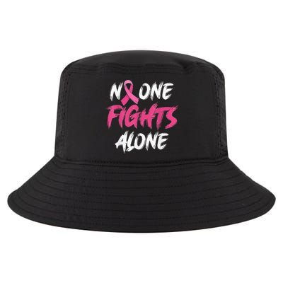 Breast Cancer Awareness Pink Ribbon No One Fight Alone Cool Comfort Performance Bucket Hat