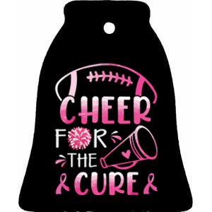 Breast Cancer Awareness Cheer For The Cure Ceramic Bell Ornament