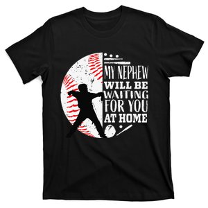 Baseball Catcher Aunt Uncle Nephew Sayings Quotes Graphic T-Shirt