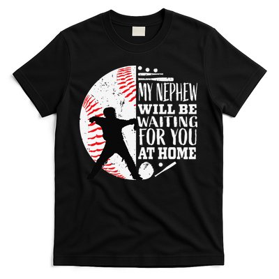 Baseball Catcher Aunt Uncle Nephew Sayings Quotes Graphic T-Shirt