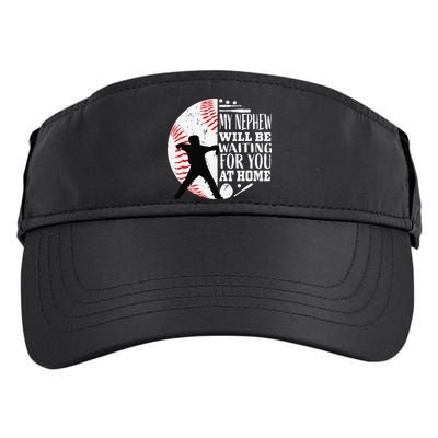 Baseball Catcher Aunt Uncle Nephew Sayings Quotes Graphic Adult Drive Performance Visor