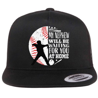 Baseball Catcher Aunt Uncle Nephew Sayings Quotes Graphic Flatbill Hat