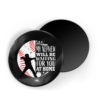 Baseball Catcher Aunt Uncle Nephew Sayings Quotes Graphic Magnet