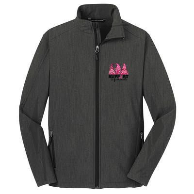 Breast Cancer Awareness For Gnomes Support Squad Core Soft Shell Jacket