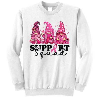 Breast Cancer Awareness For Gnomes Support Squad Sweatshirt