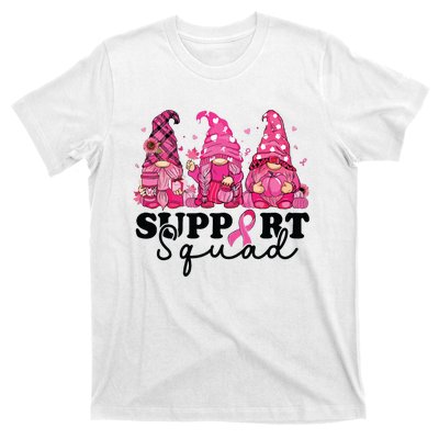 Breast Cancer Awareness For Gnomes Support Squad T-Shirt