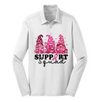 Breast Cancer Awareness For Gnomes Support Squad Silk Touch Performance Long Sleeve Polo