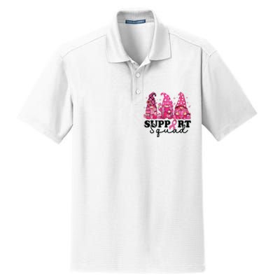 Breast Cancer Awareness For Gnomes Support Squad Dry Zone Grid Polo