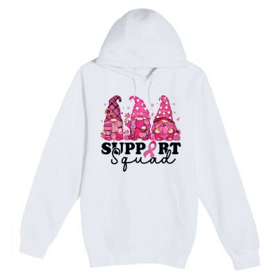 Breast Cancer Awareness For Gnomes Support Squad Premium Pullover Hoodie