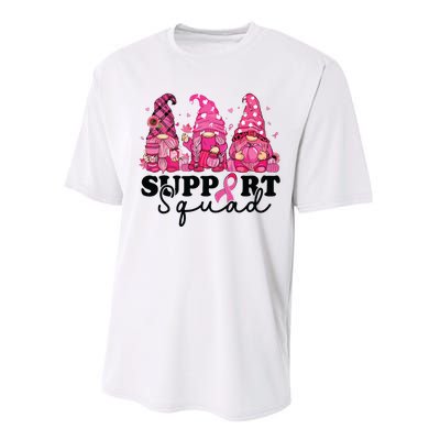 Breast Cancer Awareness For Gnomes Support Squad Performance Sprint T-Shirt