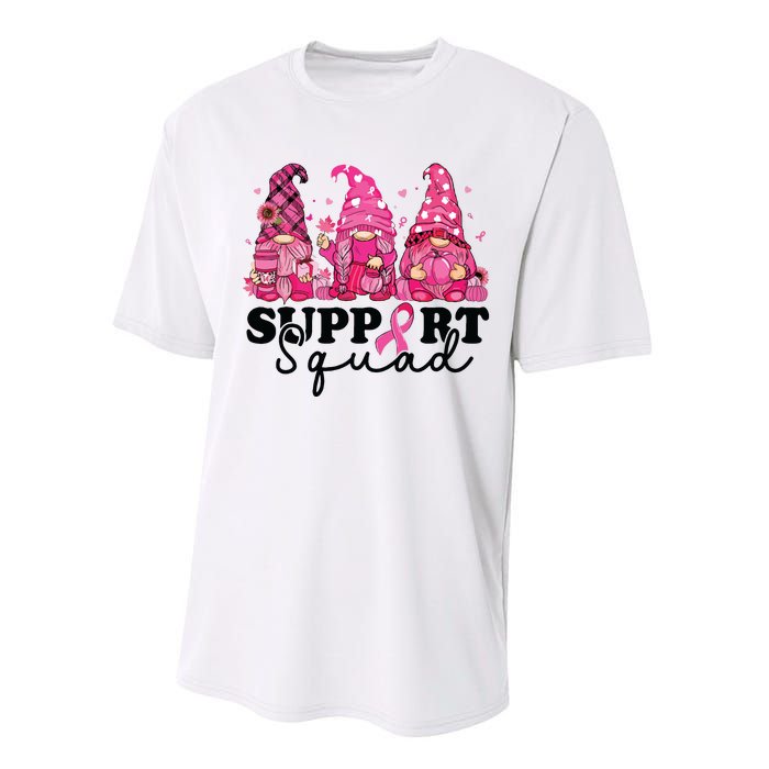 Breast Cancer Awareness For Gnomes Support Squad Performance Sprint T-Shirt