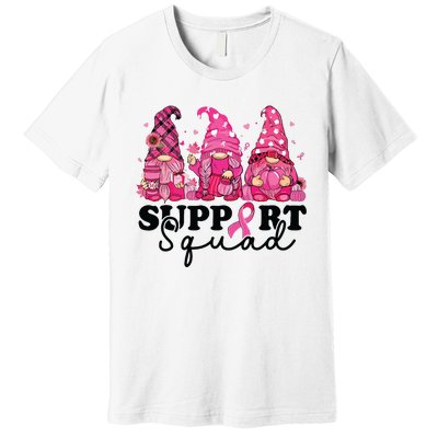 Breast Cancer Awareness For Gnomes Support Squad Premium T-Shirt