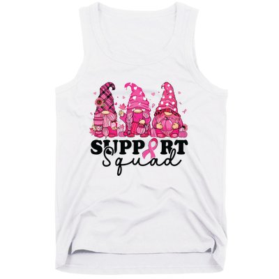 Breast Cancer Awareness For Gnomes Support Squad Tank Top