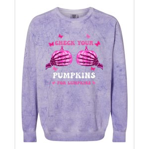 Breast Cancer Awareness Boos Pumpkin Save Your Boo Bees Colorblast Crewneck Sweatshirt