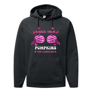 Breast Cancer Awareness Boos Pumpkin Save Your Boo Bees Performance Fleece Hoodie