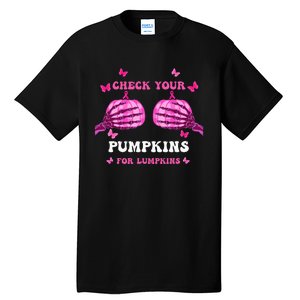 Breast Cancer Awareness Boos Pumpkin Save Your Boo Bees Tall T-Shirt