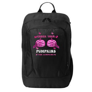 Breast Cancer Awareness Boos Pumpkin Save Your Boo Bees City Backpack