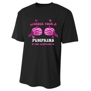 Breast Cancer Awareness Boos Pumpkin Save Your Boo Bees Performance Sprint T-Shirt