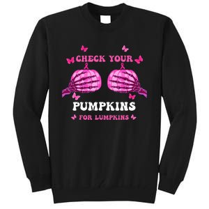 Breast Cancer Awareness Boos Pumpkin Save Your Boo Bees Tall Sweatshirt