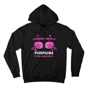 Breast Cancer Awareness Boos Pumpkin Save Your Boo Bees Tall Hoodie