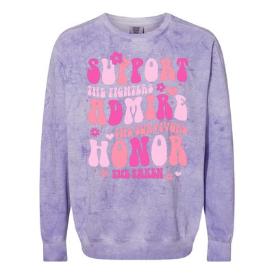 Breast Cancer Awareness Support Admire Honor Colorblast Crewneck Sweatshirt