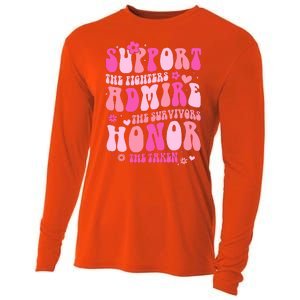 Breast Cancer Awareness Support Admire Honor Cooling Performance Long Sleeve Crew