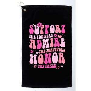 Breast Cancer Awareness Support Admire Honor Platinum Collection Golf Towel