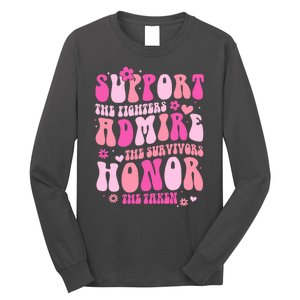 Breast Cancer Awareness Support Admire Honor Long Sleeve Shirt