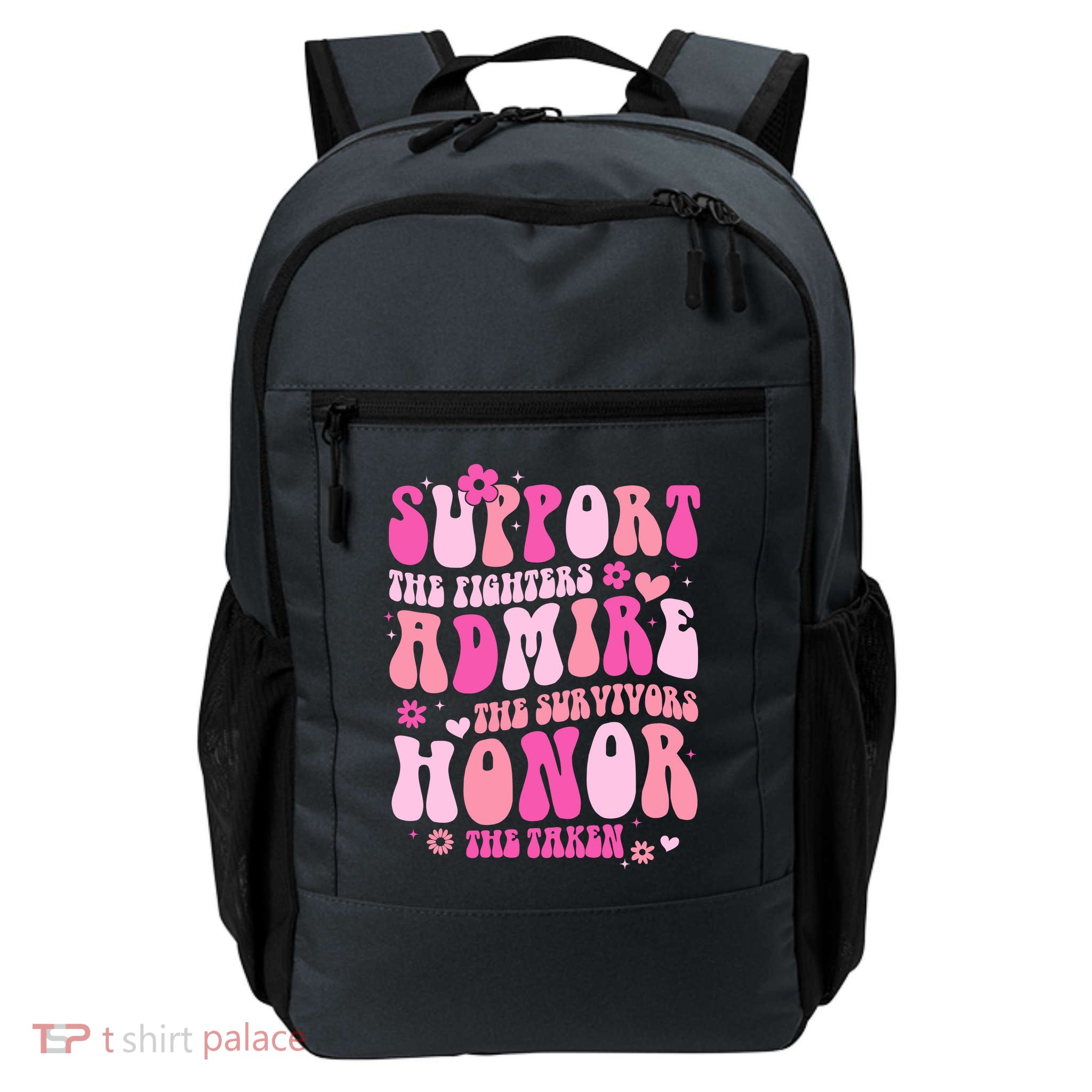 Breast Cancer Awareness Support Admire Honor Daily Commute Backpack