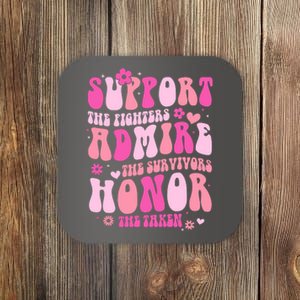 Breast Cancer Awareness Support Admire Honor Coaster