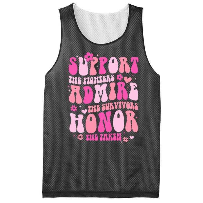 Breast Cancer Awareness Support Admire Honor Mesh Reversible Basketball Jersey Tank