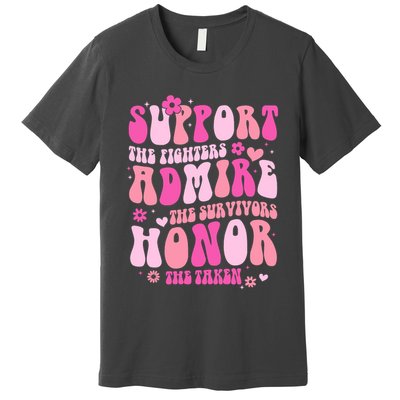 Breast Cancer Awareness Support Admire Honor Premium T-Shirt