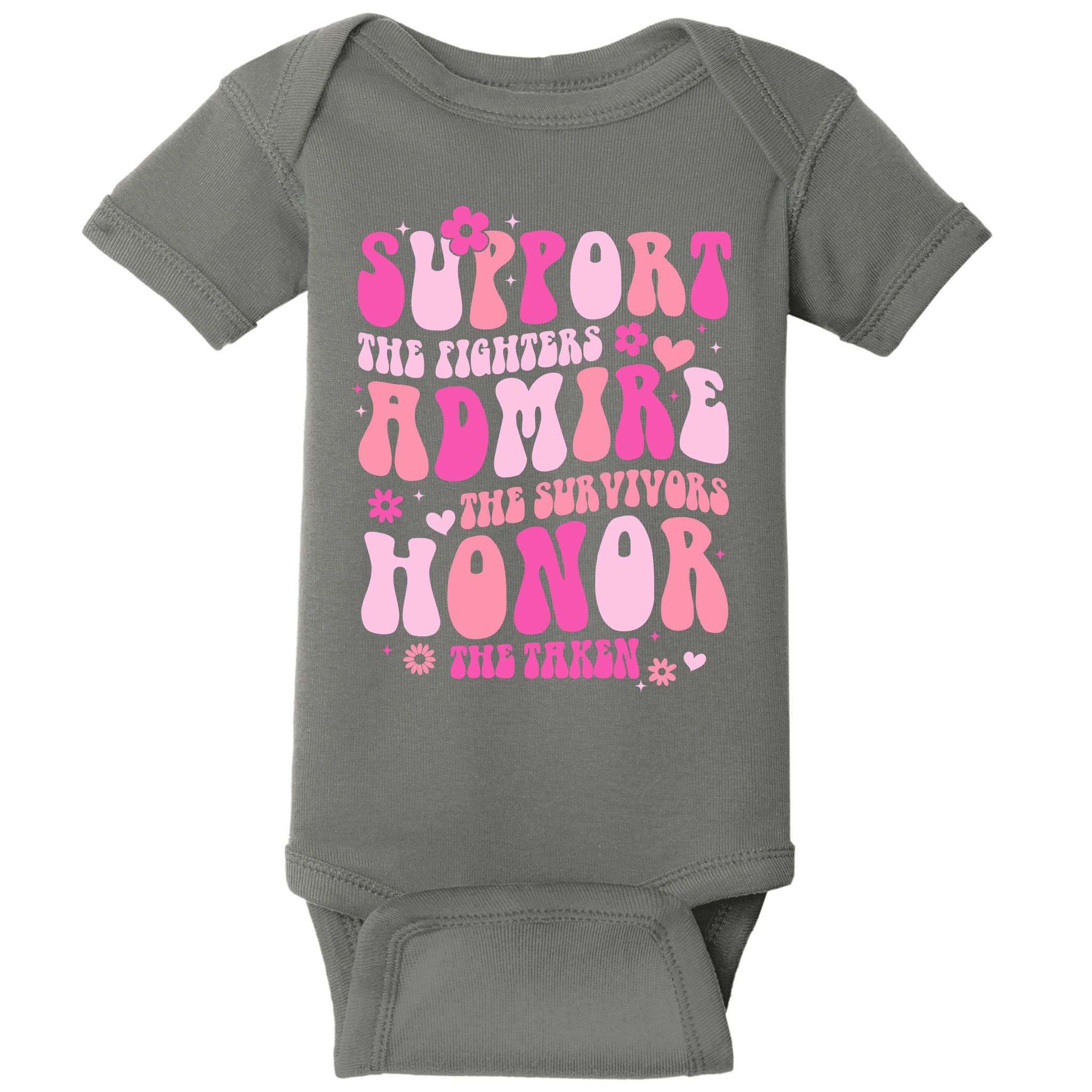 Breast Cancer Awareness Support Admire Honor Baby Bodysuit